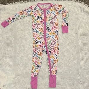 Little Sleepies. 18-24 months. Rainbow cheetah print.